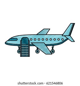 airplane flying isolated icon