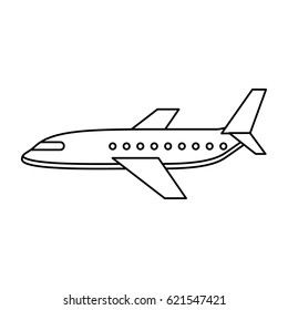 airplane flying isolated icon