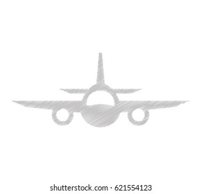 airplane flying isolated icon