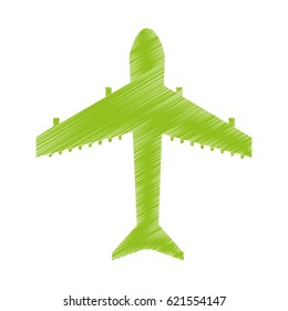 airplane flying isolated icon