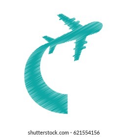 airplane flying isolated icon