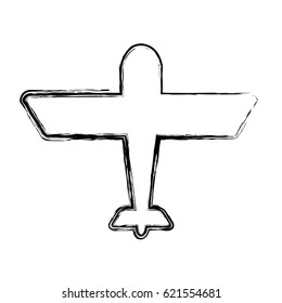 airplane flying isolated icon