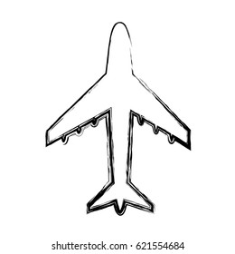 airplane flying isolated icon