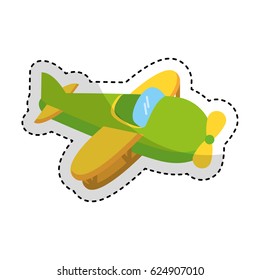 airplane flying isolated icon