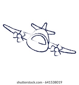 airplane flying isolated icon