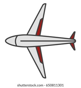 airplane flying isolated icon