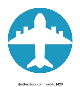 airplane flying isolated icon