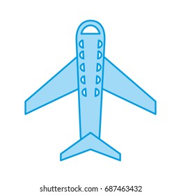 airplane flying isolated icon