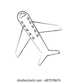 airplane flying isolated icon