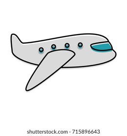 airplane flying isolated icon