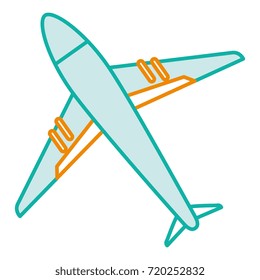 airplane flying isolated icon