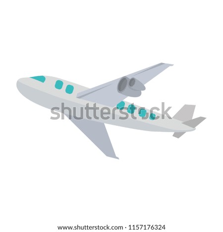 airplane flying isolated icon