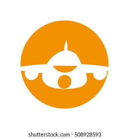 airplane flying isolated icon vector illustration design