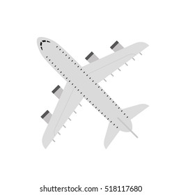 airplane flying isolated icon vector illustration design