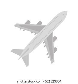 airplane flying isolated icon vector illustration design