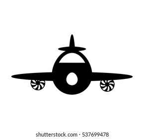 airplane flying isolated icon vector illustration design