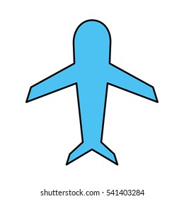 airplane flying isolated icon vector illustration design