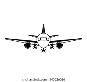 airplane flying isolated icon vector illustration design