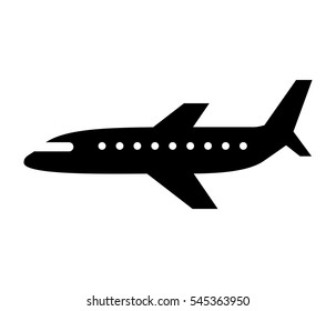 Diseño de Ilustración vectorial de icono aislado de vuelo de avión