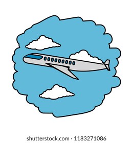 airplane flying on the sky
