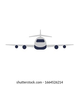 Flugzeug auf weißem Hintergrund. Vektorillustration-Illustration im trendigen Flachstil. EPS10.