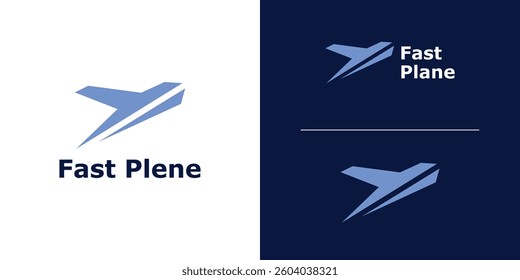 Airplane Flying silhouette flat logo design simple and elegant.