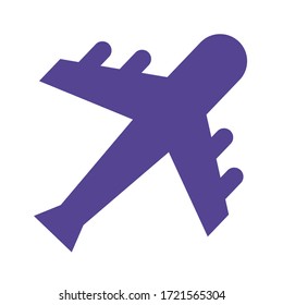 airplane flying silhouette style vector illustration design