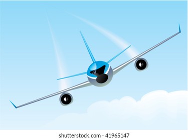 airplane flying in sky