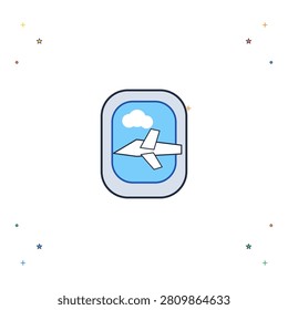 Airplane flying through blue sky