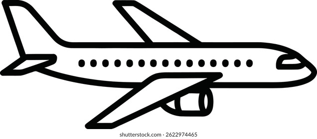 airplane flying transport isolated icon vector illustration designicon line and fill style