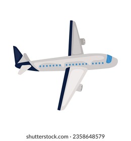 airplane flying travel with blue lines vector isolated