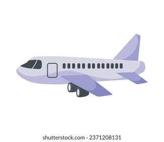 airplane flying travel passengers illustration isolated