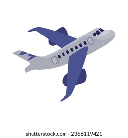 airplane flying travel passengers isolated icon