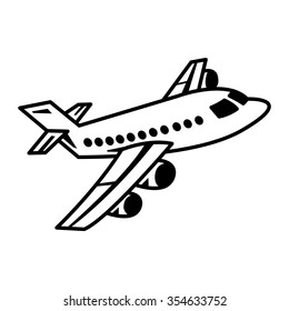 Airplane Flying Vector Icon