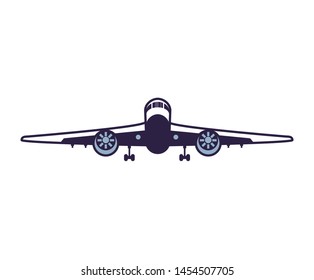 airplane flying vehicle isolated icon
