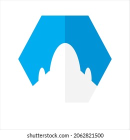 
airplane front logo vector with white color