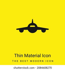 Airplane Frontal View minimal bright yellow material icon