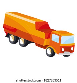 airplane fuel truck, cartoon illustration, vector illustration, isolated object on white background, vector illustration, eps