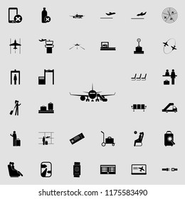 airplane with gangway icon. Airport Icons universal set for web and mobile