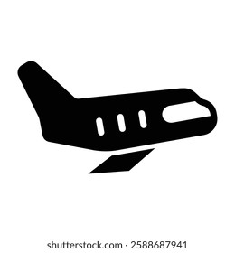 Airplane Glyph Icon Design For Personal And Commercial Use