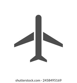 Airplane glyph vector icon isolated on white background. Airplane glyph vector icon for web, mobile and ui design
