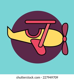 airplane graphic design , vector illustration