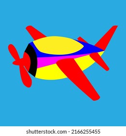 airplane graphic vector illustration and sky blue background, for symbols and characters