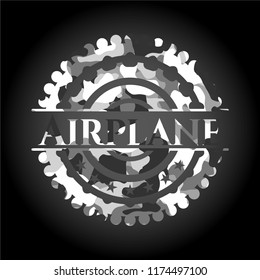 Airplane grey camo emblem