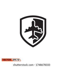 Airplane guaranteed flight icon design vector illustration