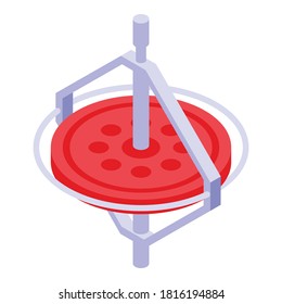 Airplane gyroscope icon. Isometric of airplane gyroscope vector icon for web design isolated on white background