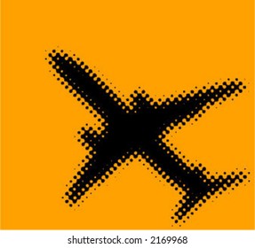 Airplane Halftone - colors can be changed