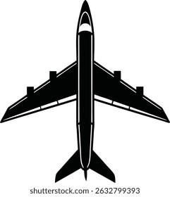 Ilustração do vetor da silhueta da cabeça do avião no fundo branco