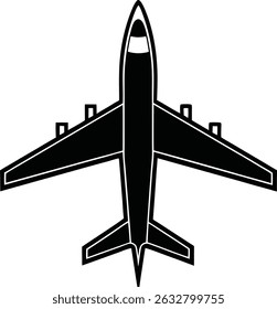 Ilustración vectorial de la silueta de la cabeza de AirPlane en fondo blanco