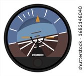 Airplane and helicopter positioner, attitude indicator in a flat style. Vector illustration on a white background